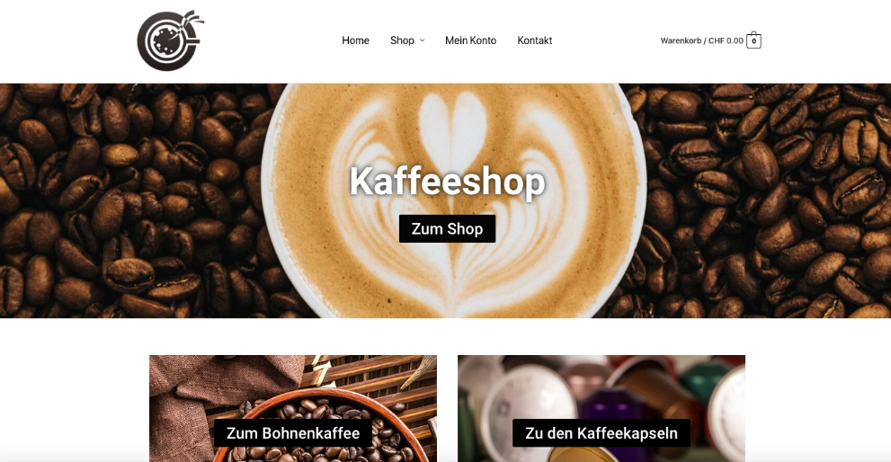 formedia demo kaffee onlineshop